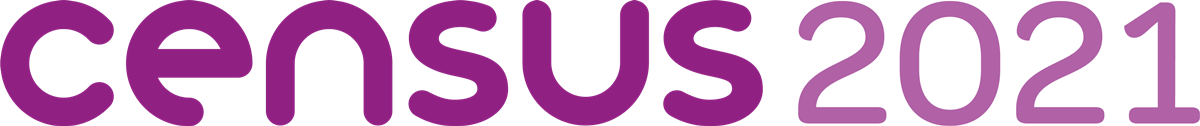Census 2021 Logo Purple Landscape